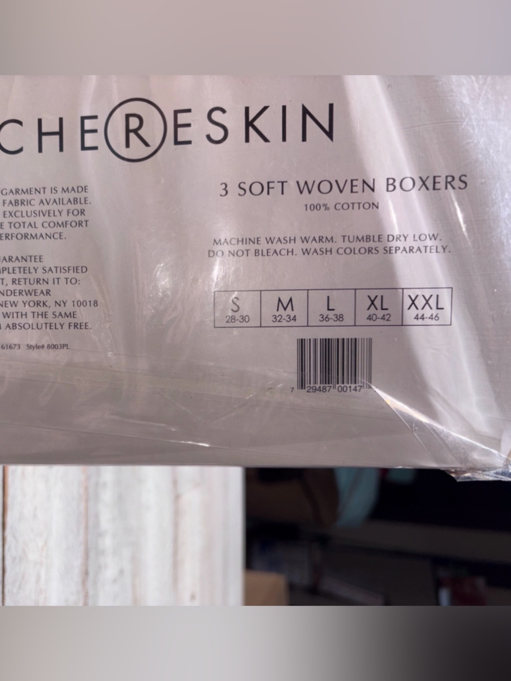 Ron Chereskin Mens 3 Pack Soft Woven Cotton Boxers Blue White XXL - Picture 10 of 11
